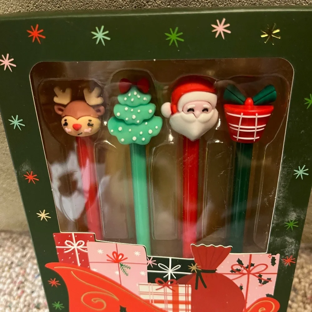 Eccolo Santa's Sleigh Pen Set of 4